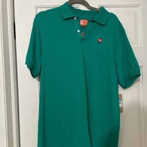 Nike Teal Green Men's Polo with Embroidered Chest Patch